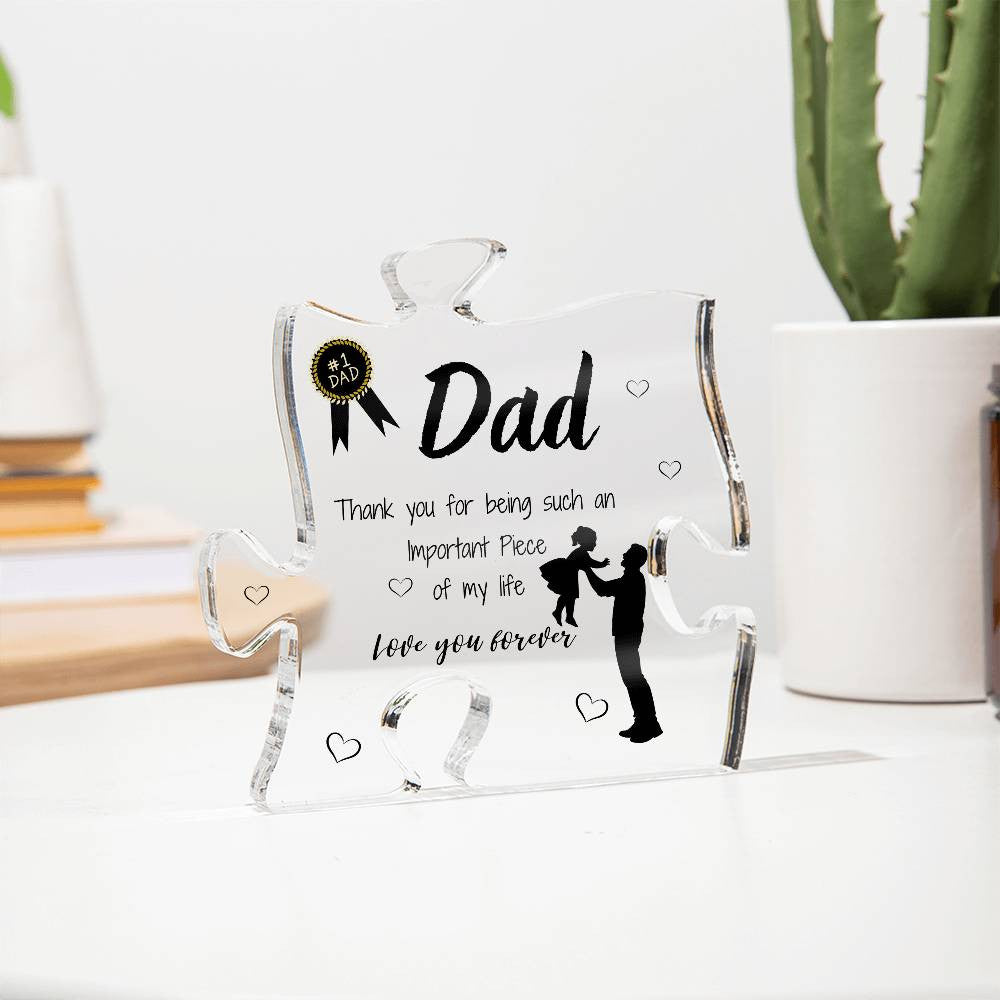 Dad - Daughter Acrylic Puzzle Plaque