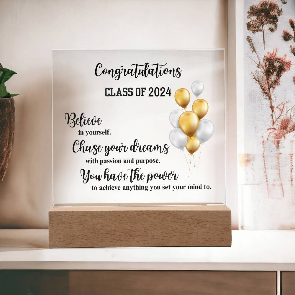 Congratulations Class of...Graduation Acrylic Square Plaque