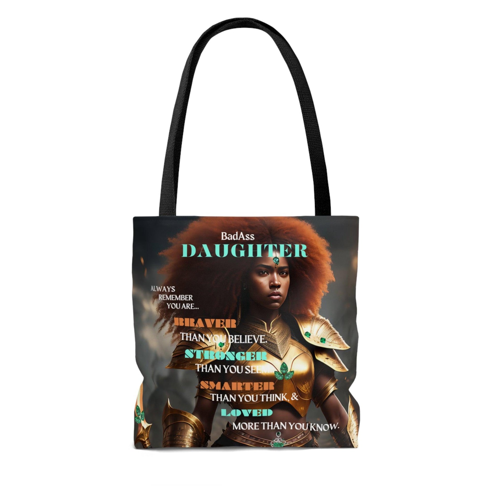 BadAss Daughter, Always Remember... Tote Bag (AOP) - ALL4THEGIFTOFIT