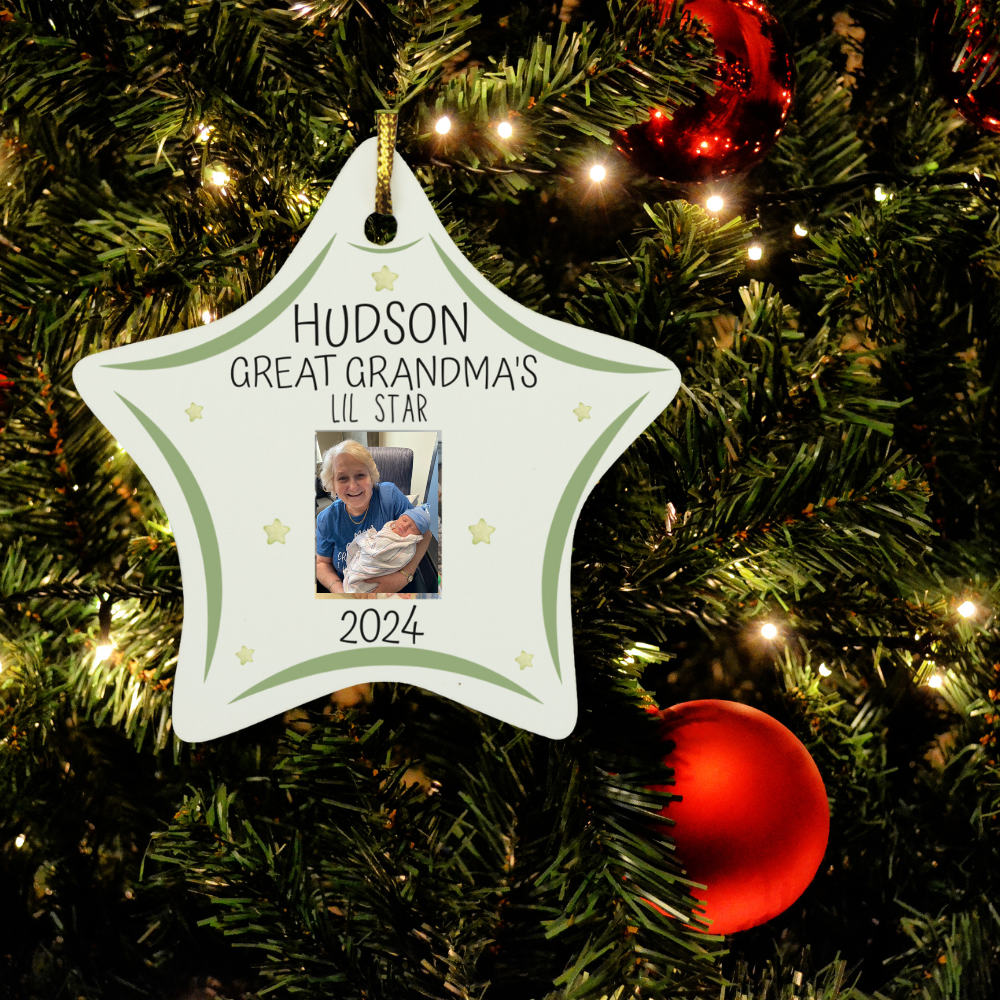 Personalized Photo Lil Star Ornament