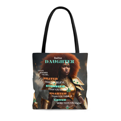 BadAss Daughter, Always Remember... Tote Bag (AOP) - ALL4THEGIFTOFIT