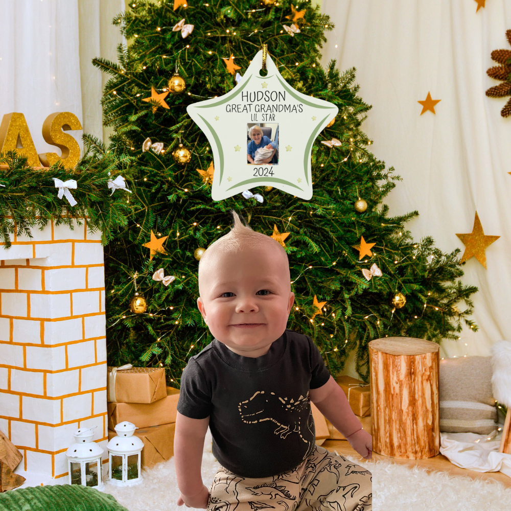 Personalized Photo Lil Star Ornament