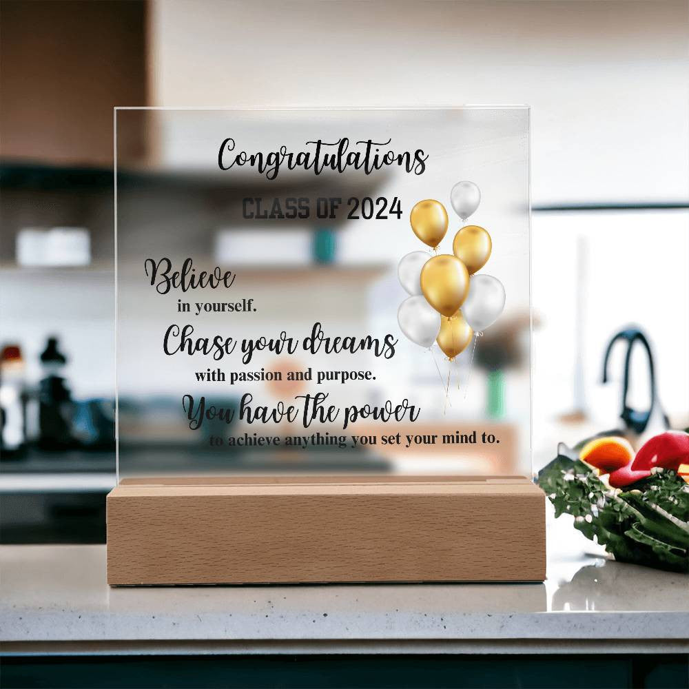 Congratulations Class of...Graduation Acrylic Square Plaque