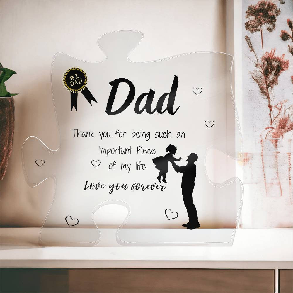 Dad - Daughter Acrylic Puzzle Plaque