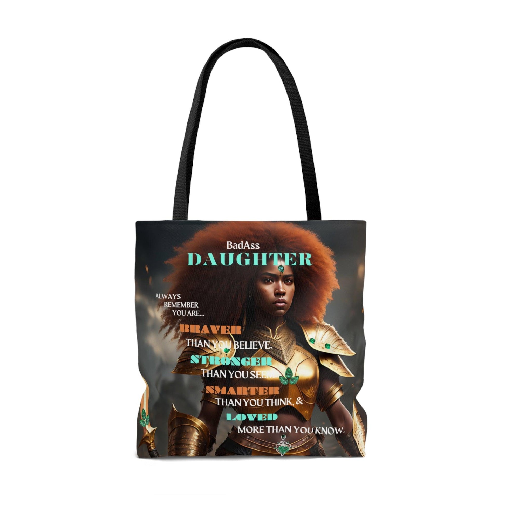 BadAss Daughter, Always Remember... Tote Bag (AOP) - ALL4THEGIFTOFIT