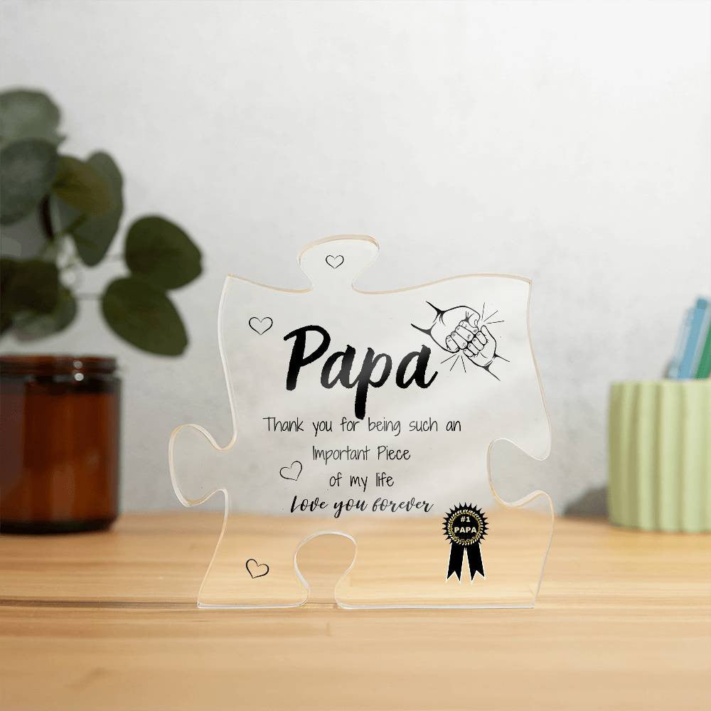 Papa - Acrylic Puzzle Plaque