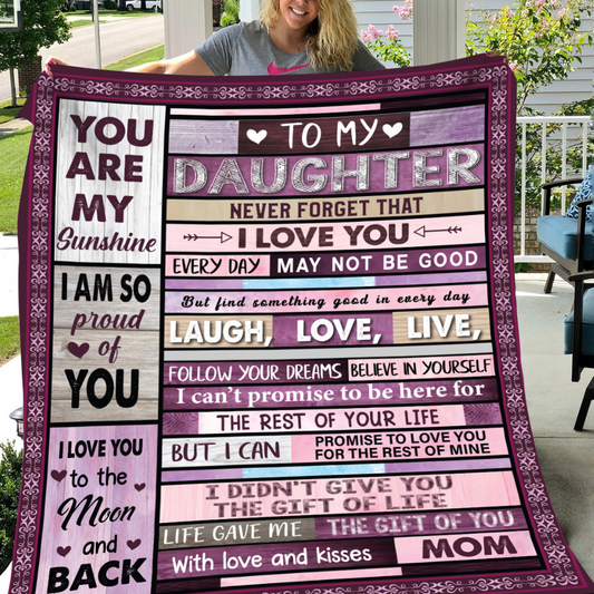 (TOP SELLER 🔥) To My Daughter Blanket | Love Mom