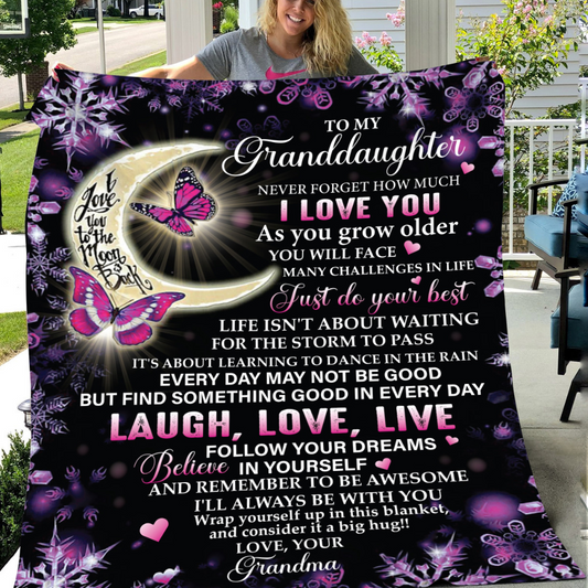 To My Granddaughter Blanket