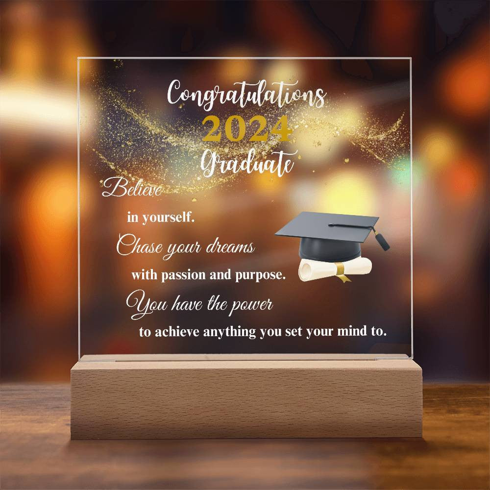 Congratulations (Year) Graduate Acrylic Square Plaque (WD)