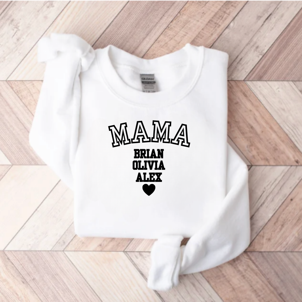 Mama Personalized T-Shirt | Sweat Shirt | Hoodie Black Design