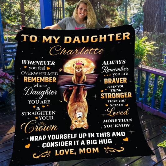 Personalized Daughter Blanket | Love Mom