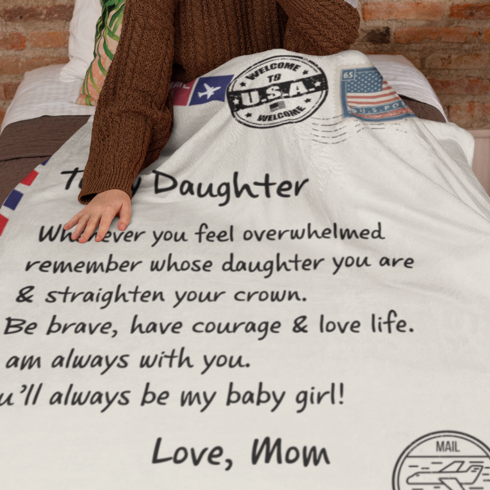 To My Daughter Letter Blanket | Love Mom