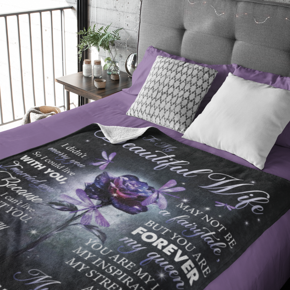 (TOP SELLER 🔥) To My Beautiful Wife Blanket | Love You With All My Heart | Gift for Soulmate