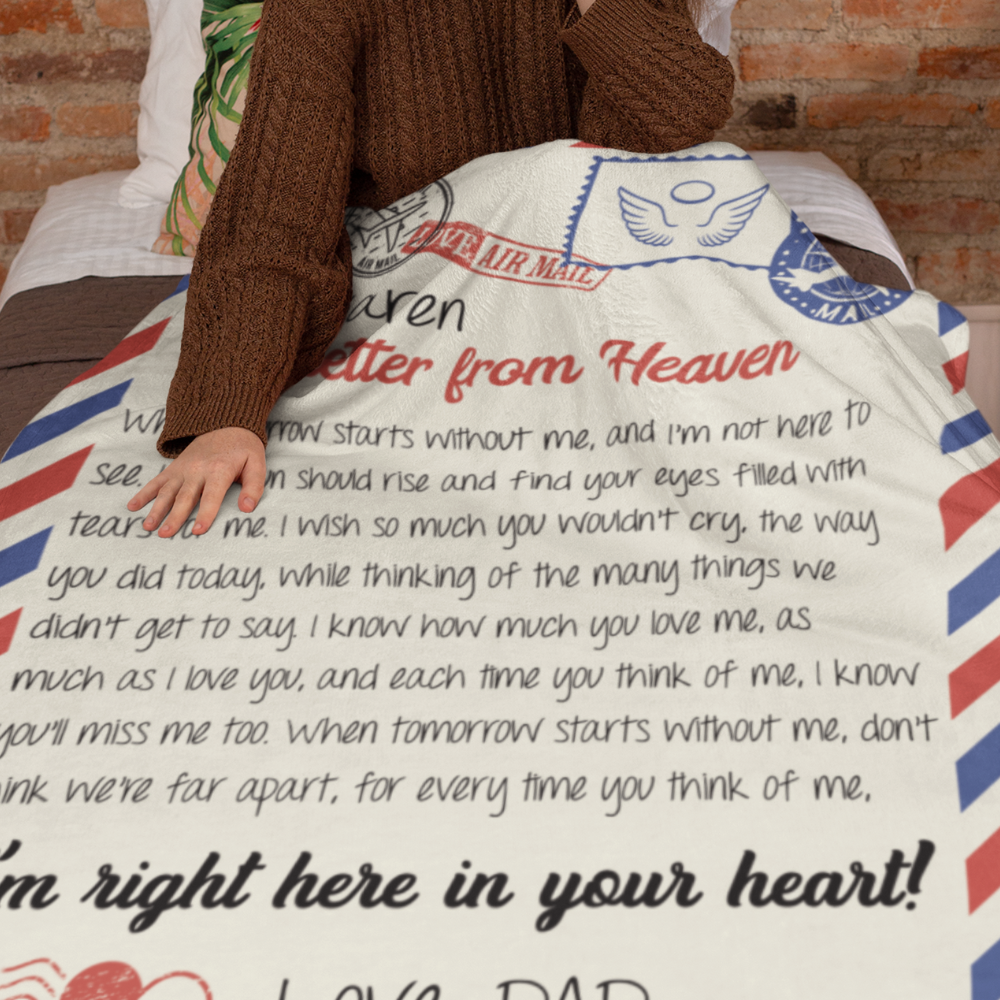 Personalized Letter From Heaven Blanket