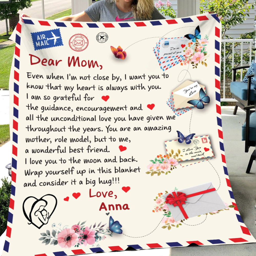 Dear Mom Letter Blanket 2