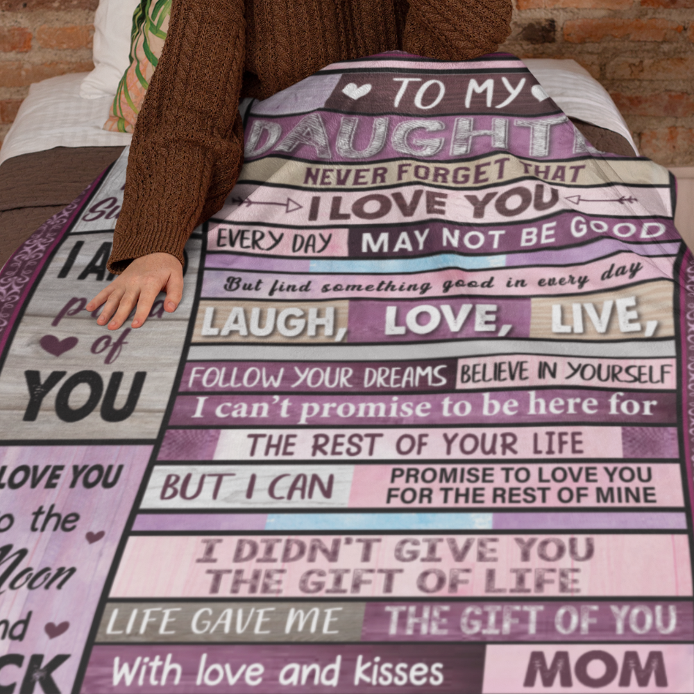 (TOP SELLER 🔥) To My Daughter Blanket | Love Mom