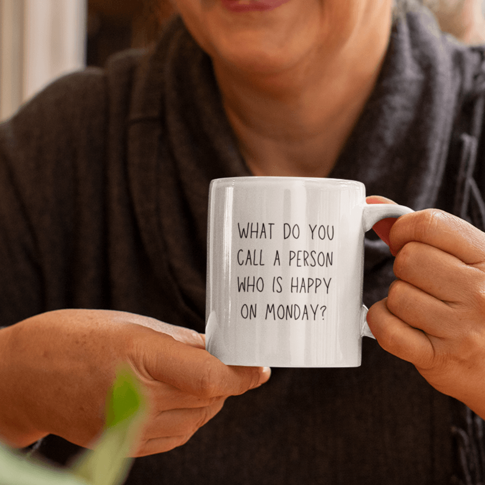 Happy On Monday Retirement Mug - ALL4THEGIFTOFIT