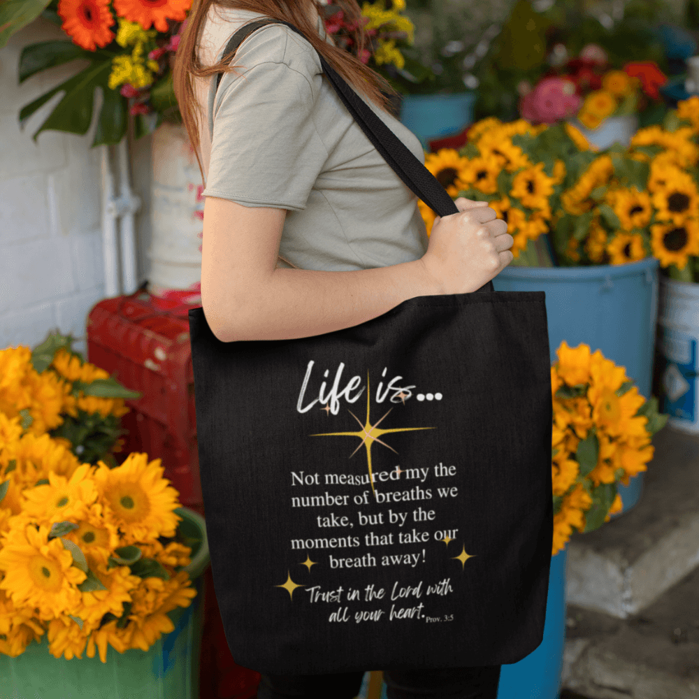 Life is not Measured By Tote Bag (AOP) - ALL4THEGIFTOFIT