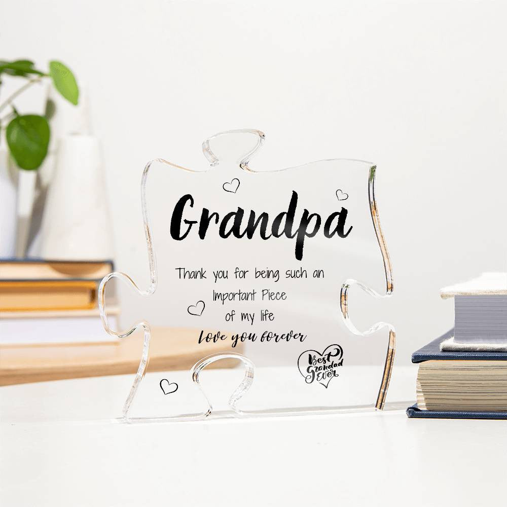 Grandpa Acrylic Puzzle Plaque