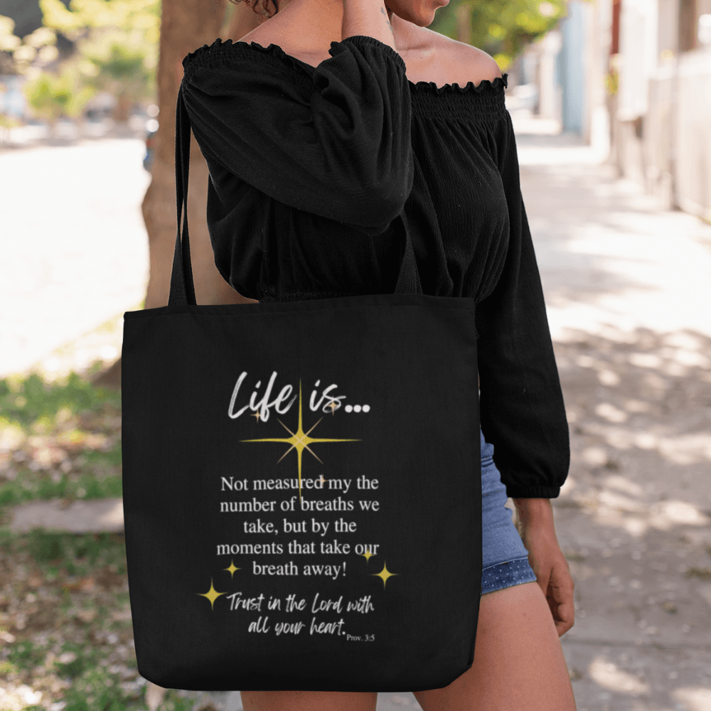 Life is not Measured By Tote Bag (AOP) - ALL4THEGIFTOFIT