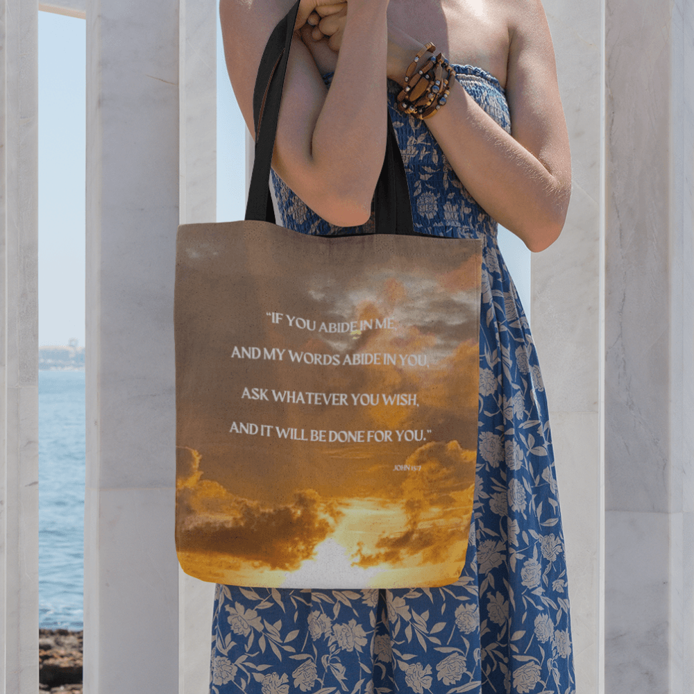 If You Abide In Me... Tote Bag (AOP) - ALL4THEGIFTOFIT