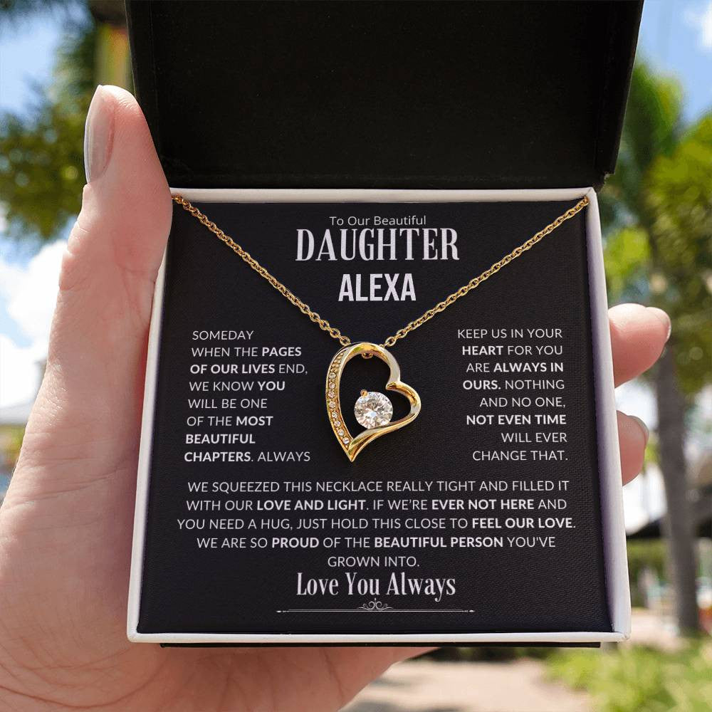 Personalized To Our Beautiful Daughter (BC)....Forever Love Necklace