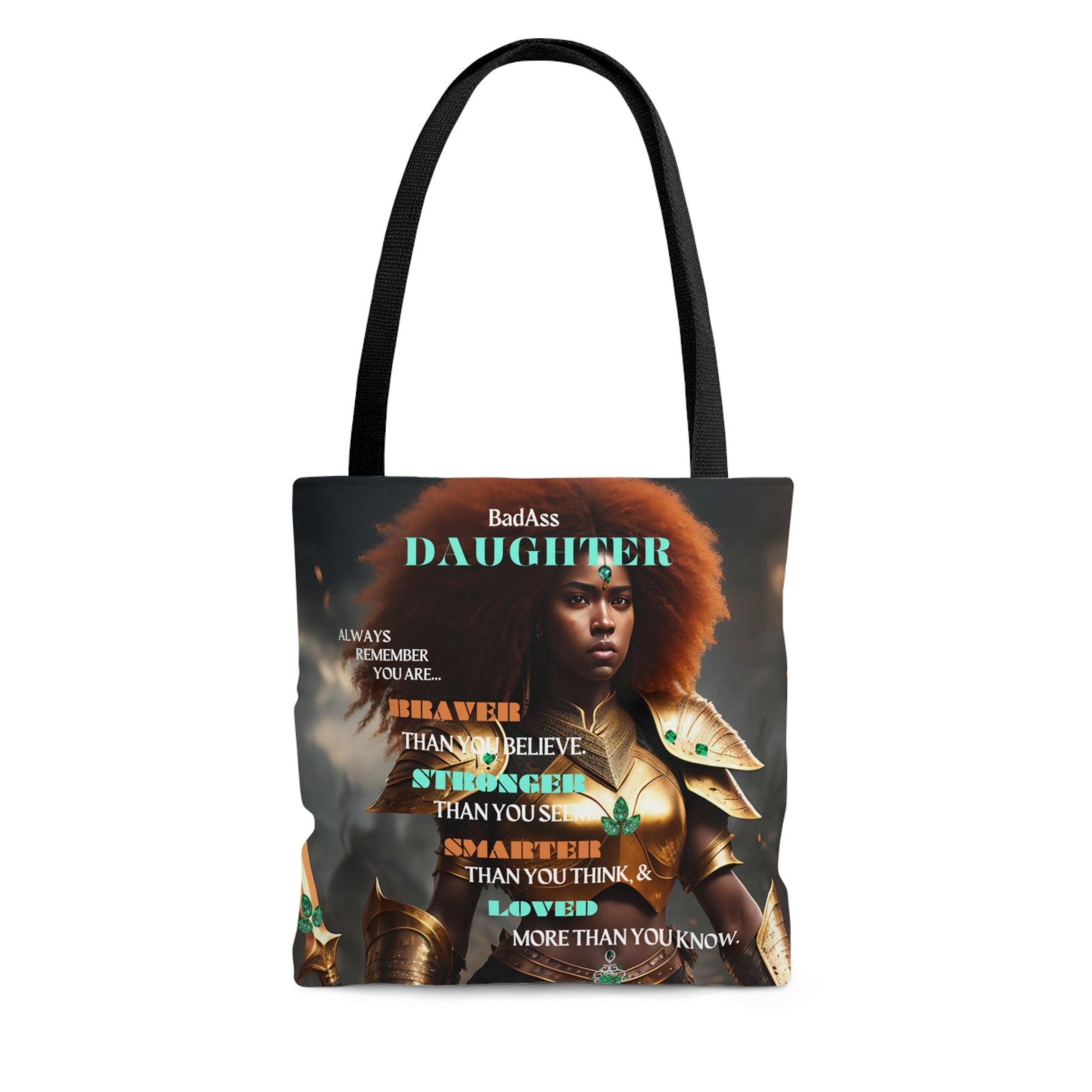 BadAss Daughter, Always Remember... Tote Bag (AOP) - ALL4THEGIFTOFIT