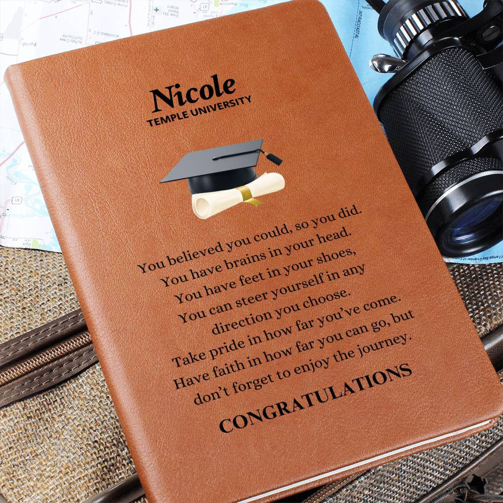 Personalized Graduation Graphic Leather Journal