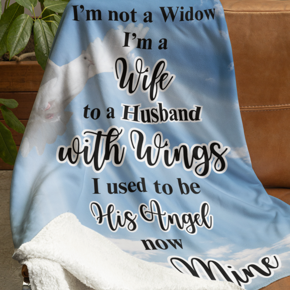 I'm Not A Widow Blanket (Dove Design)