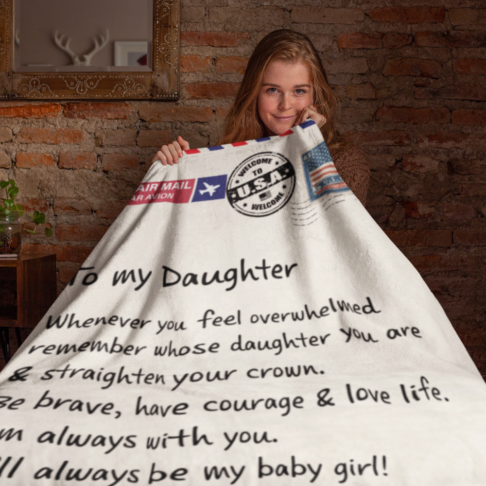 To My Daughter Letter Blanket | Love Mom