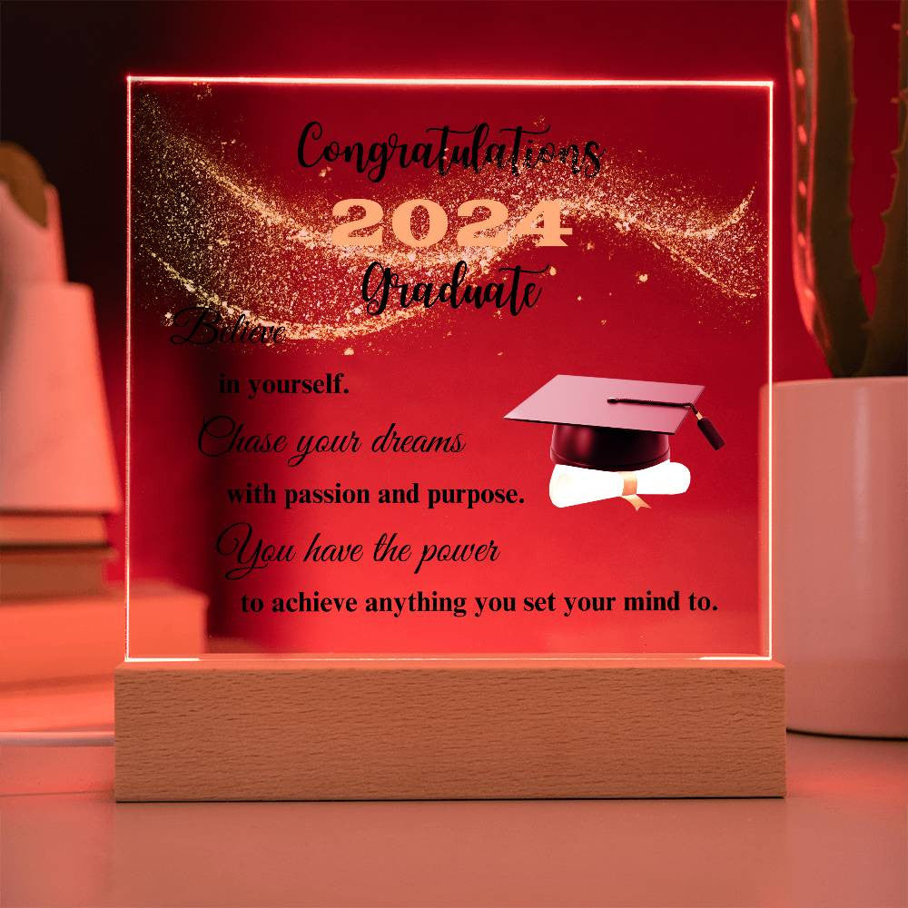 Congratulations (Year) Graduate Acrylic Square Plaque