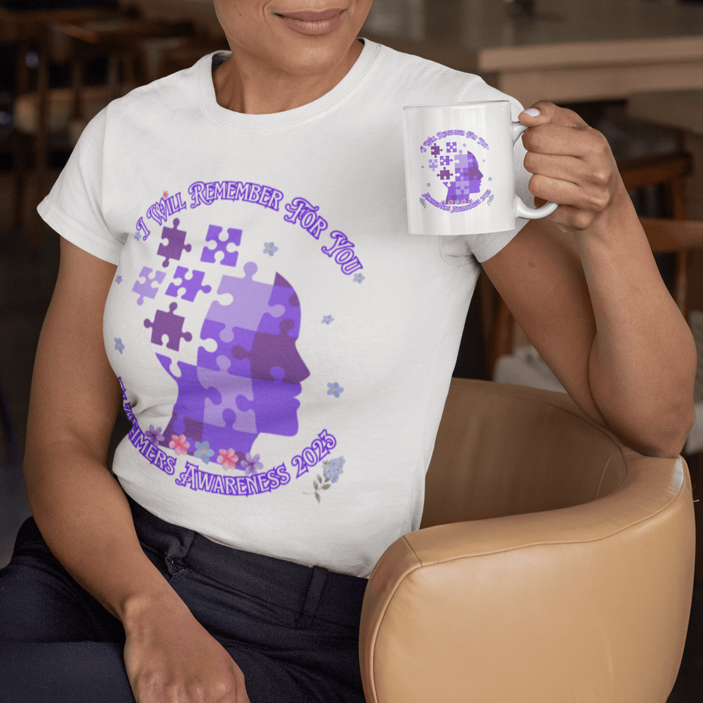 I Will Remember For You - Alzheimers Awareness - Puzzle T-Shirt - ALL4THEGIFTOFIT