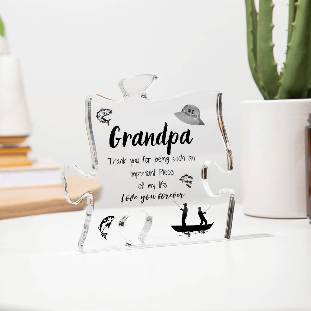 Grandpa Acrylic Puzzle Plaque