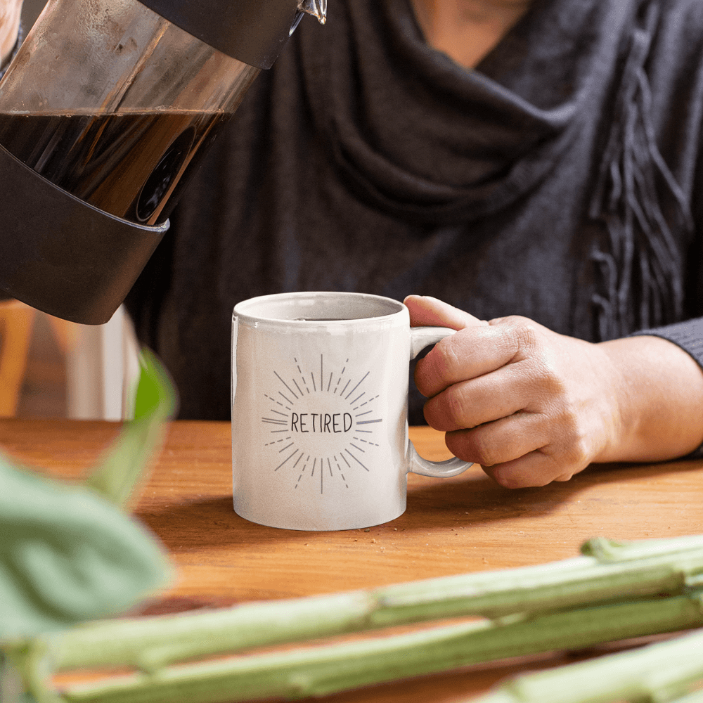 Happy On Monday Retirement Mug - ALL4THEGIFTOFIT