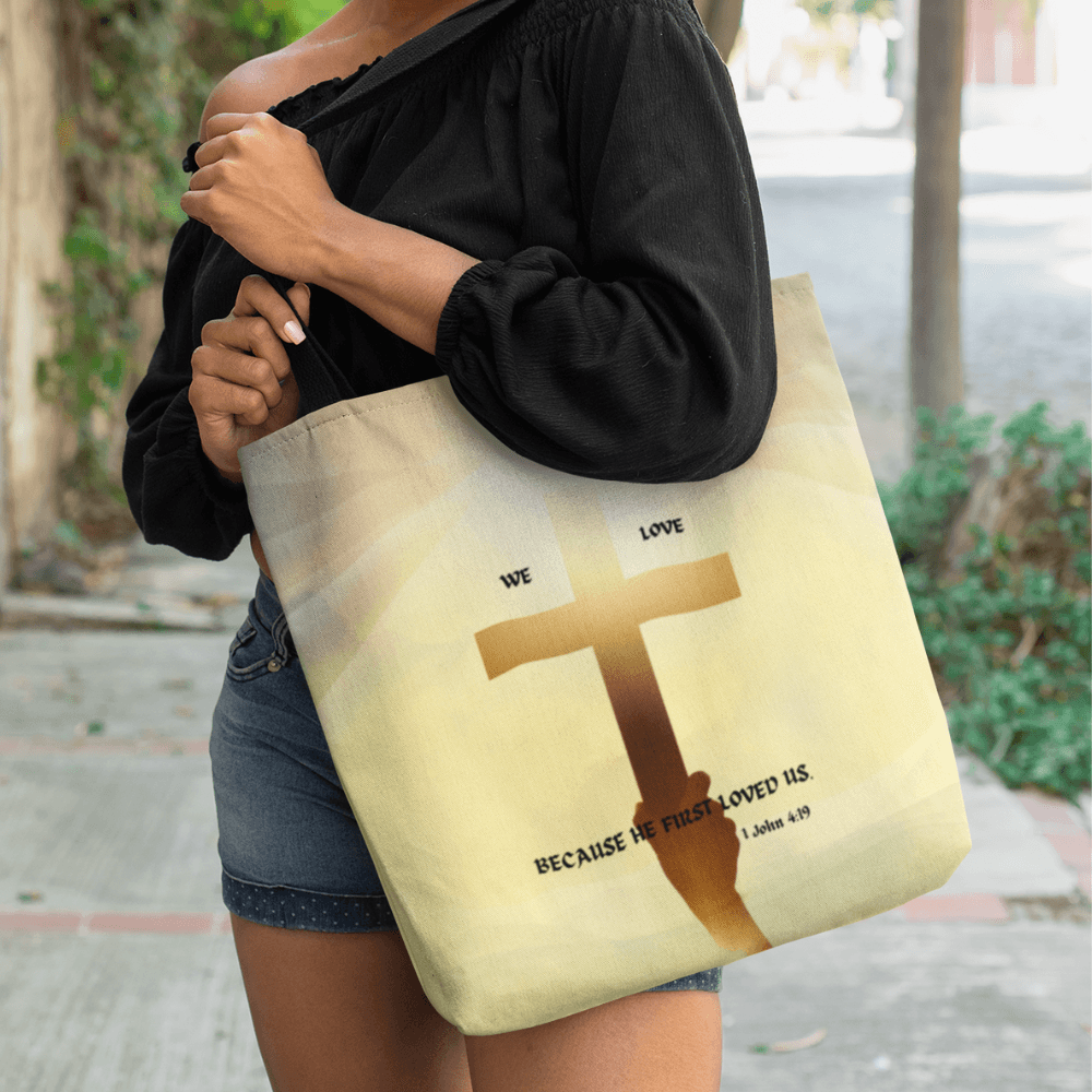 We Love... Tote Bag (AOP) - ALL4THEGIFTOFIT