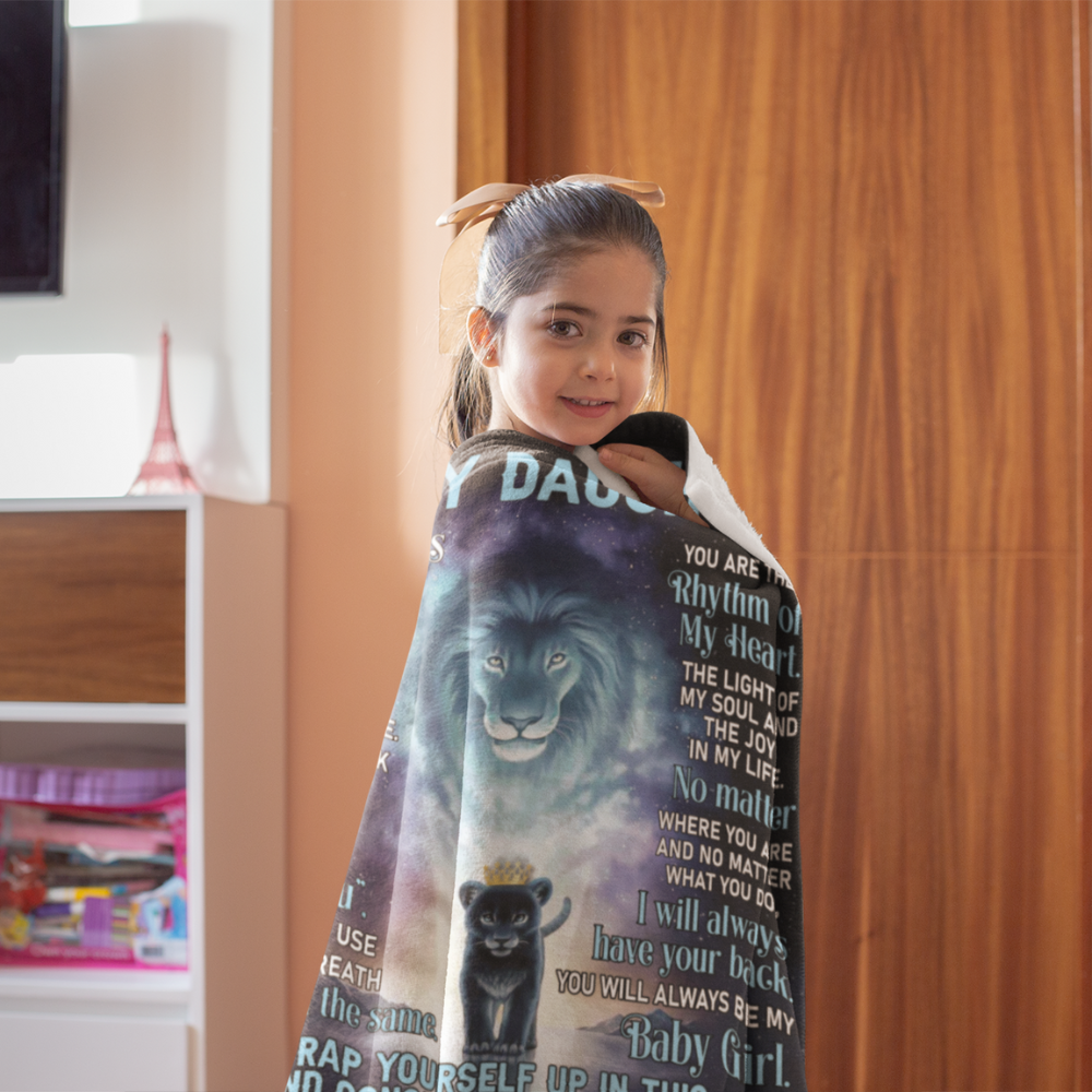 To My Daughter | Dad | Blue Lion Blanket