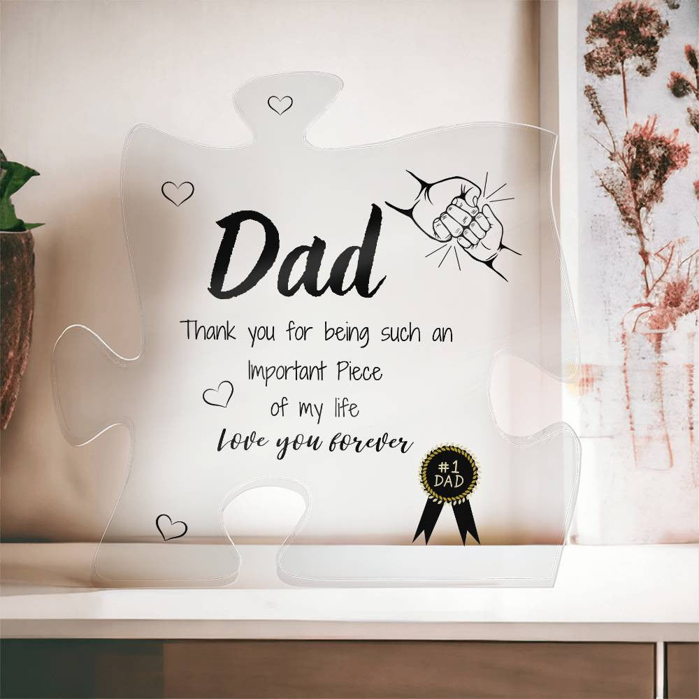 Dad Acrylic Puzzle Plaque