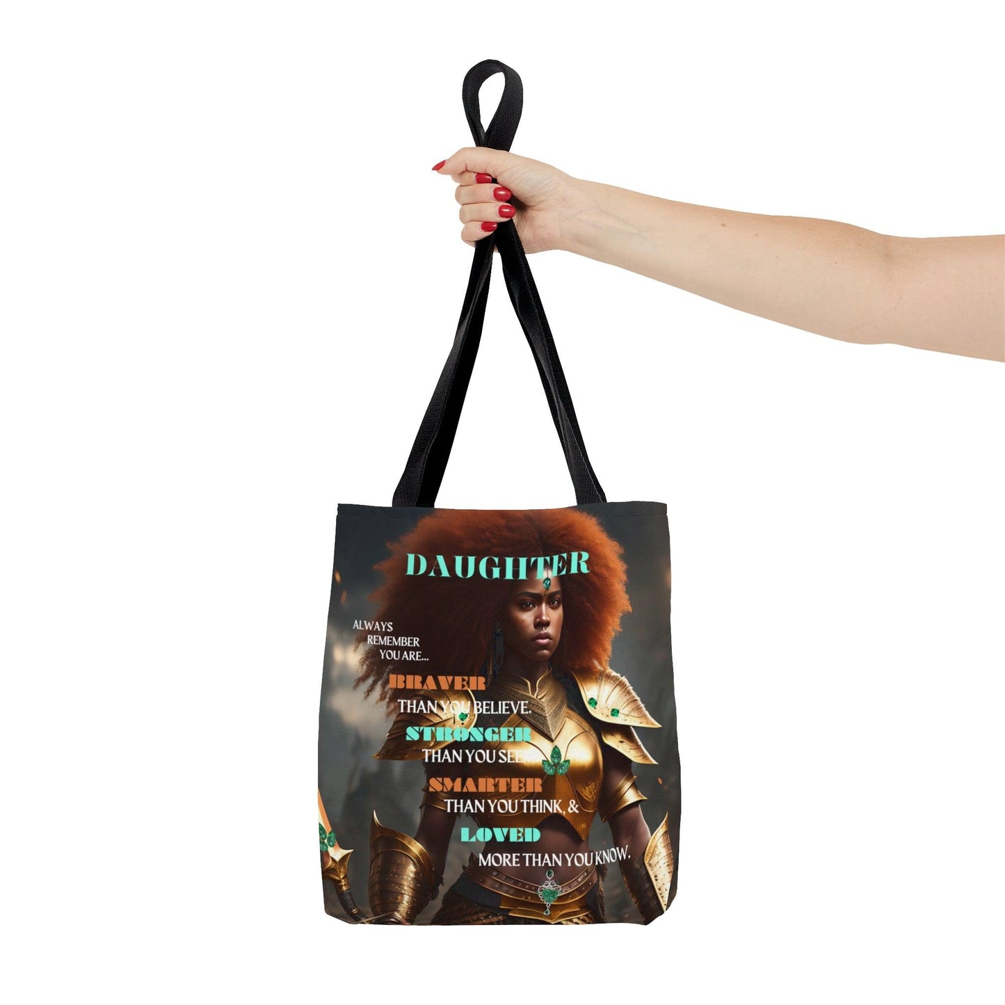 Daughter, Always Remember... Tote Bag (AOP) - ALL4THEGIFTOFIT