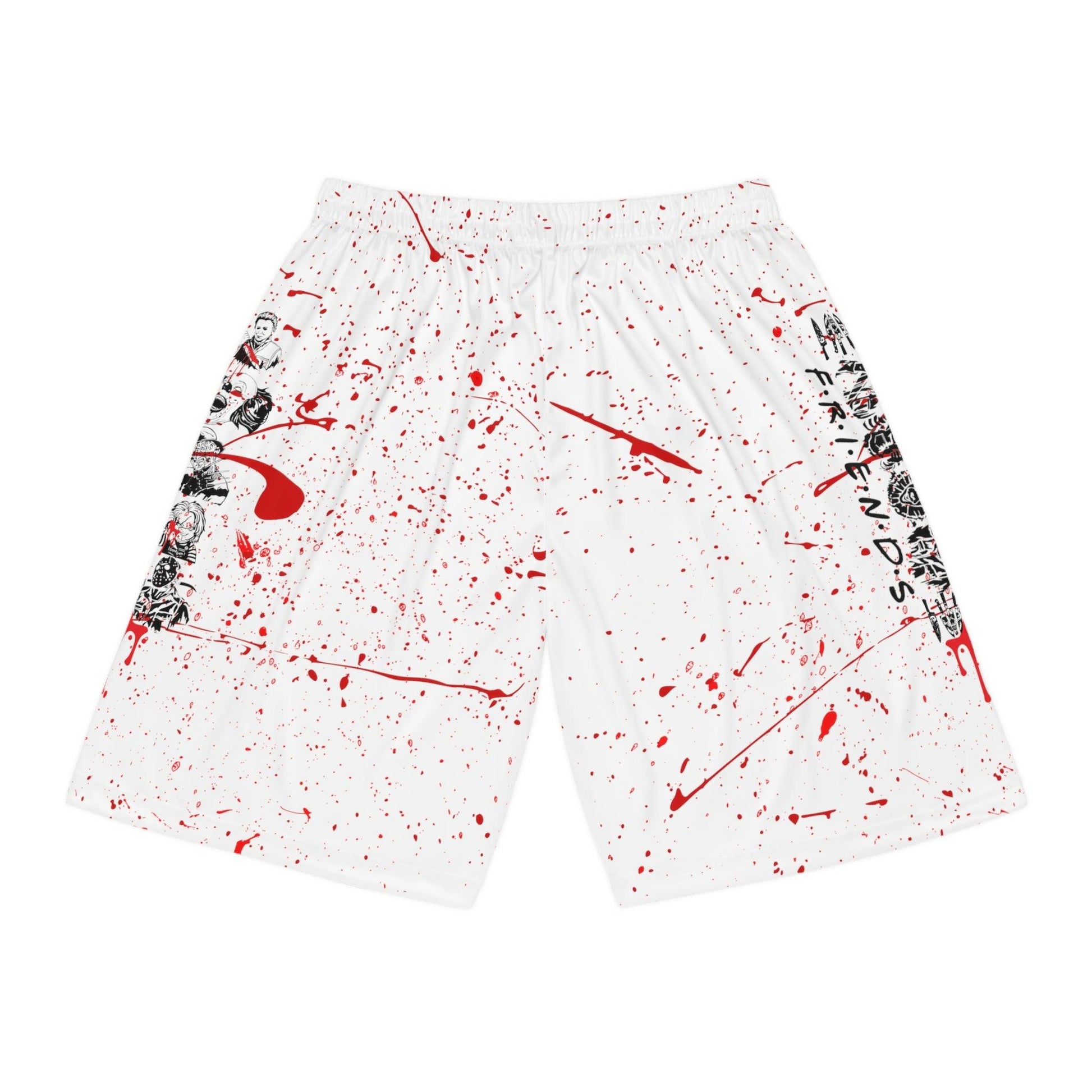 Crazed "Friends" Halloween Basketball Shorts (AOP) - ALL4THEGIFTOFIT