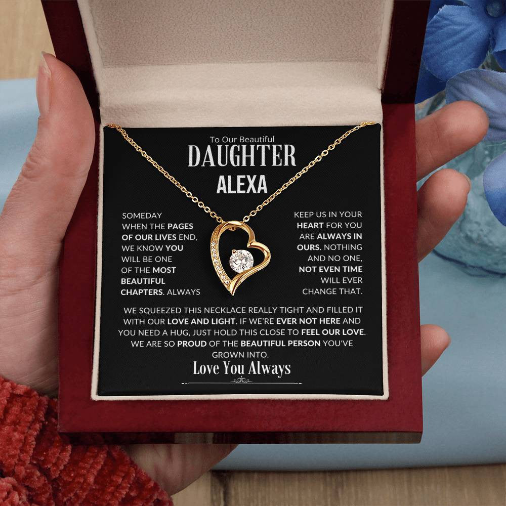 Personalized To Our Beautiful Daughter (BC)....Forever Love Necklace