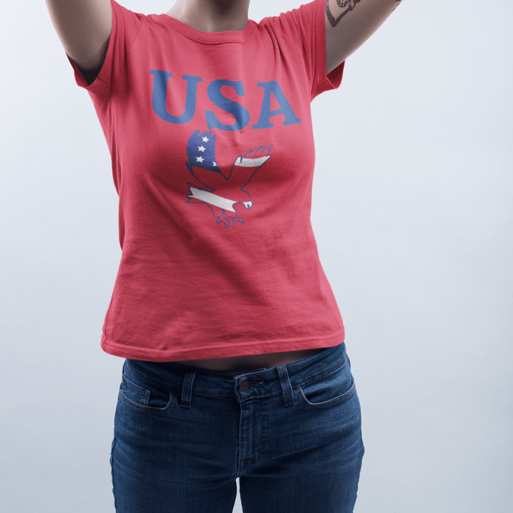 USA T-Shirt (Blue Design) - ALL4THEGIFTOFIT