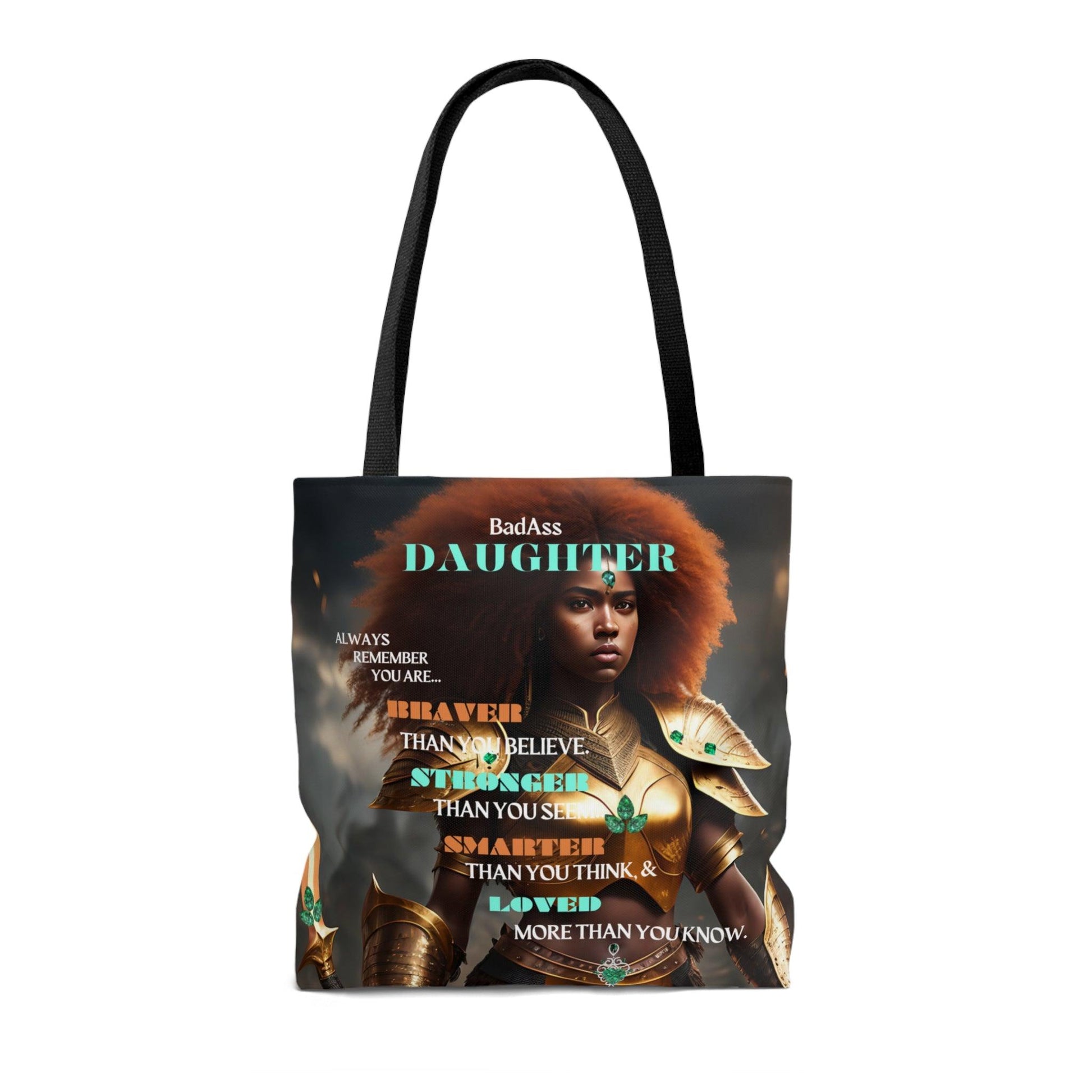 BadAss Daughter, Always Remember... Tote Bag (AOP) - ALL4THEGIFTOFIT