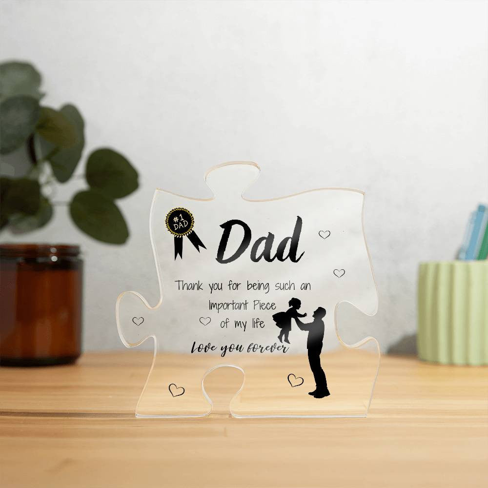 Dad - Daughter Acrylic Puzzle Plaque