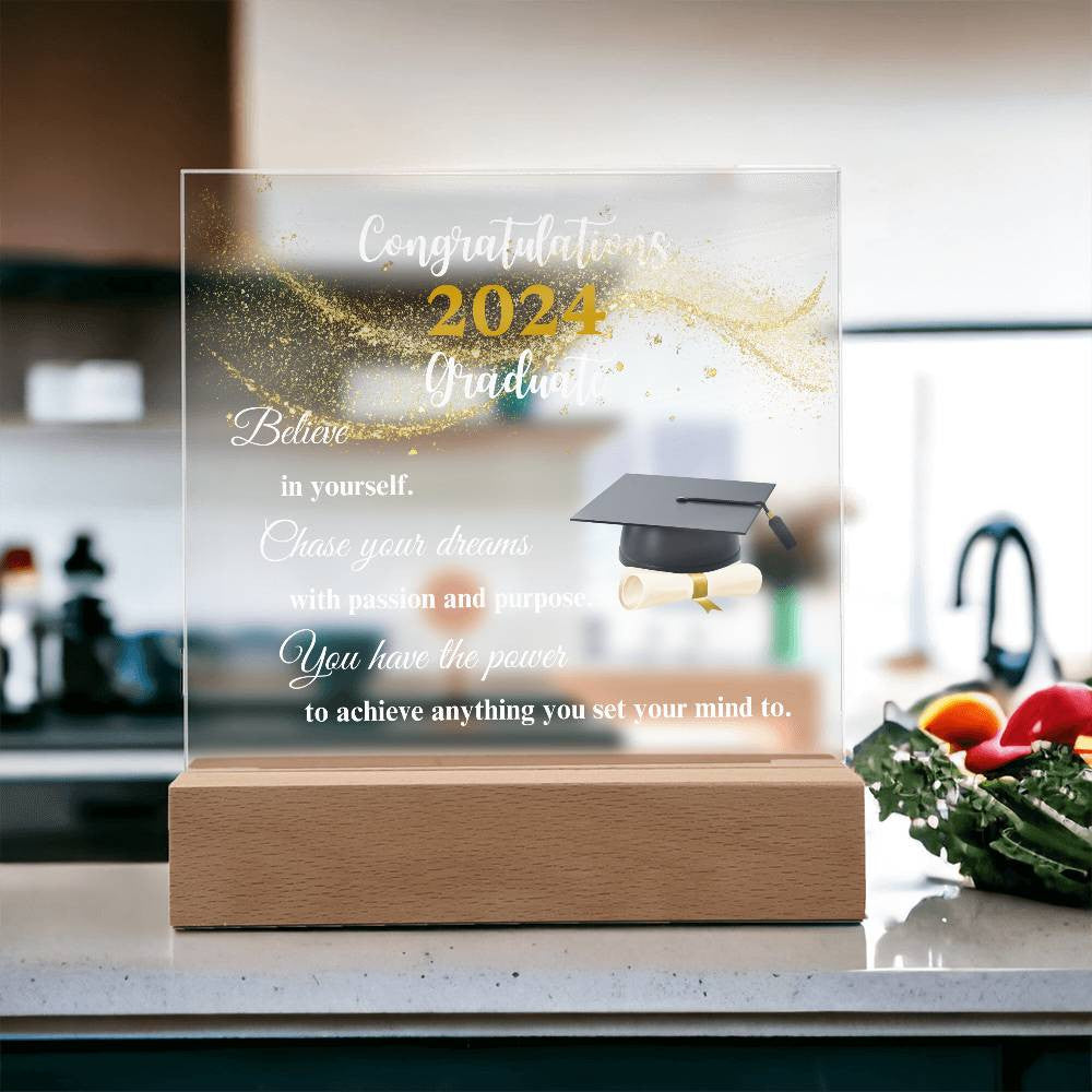 Congratulations (Year) Graduate Acrylic Square Plaque (WD)