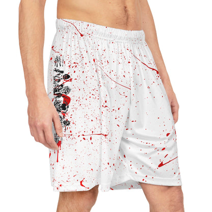 Crazed "Friends" Halloween Basketball Shorts (AOP) - ALL4THEGIFTOFIT