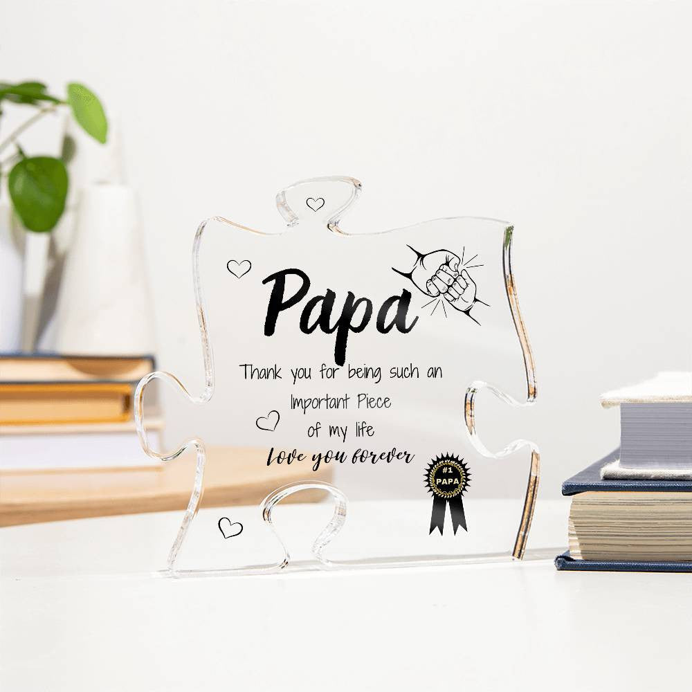 Papa - Acrylic Puzzle Plaque