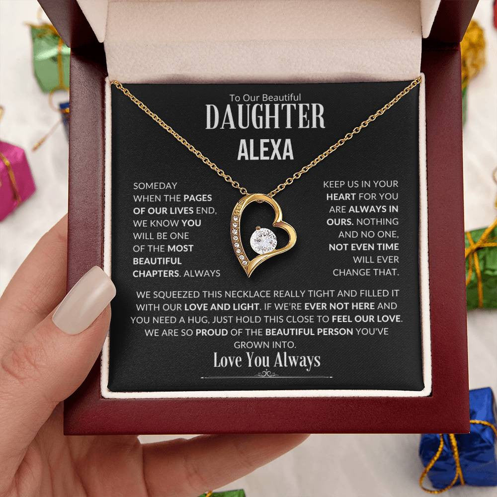 Personalized To Our Beautiful Daughter (BC)....Forever Love Necklace