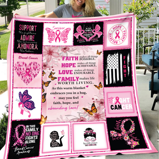 Breast Cancer Awareness Blanket