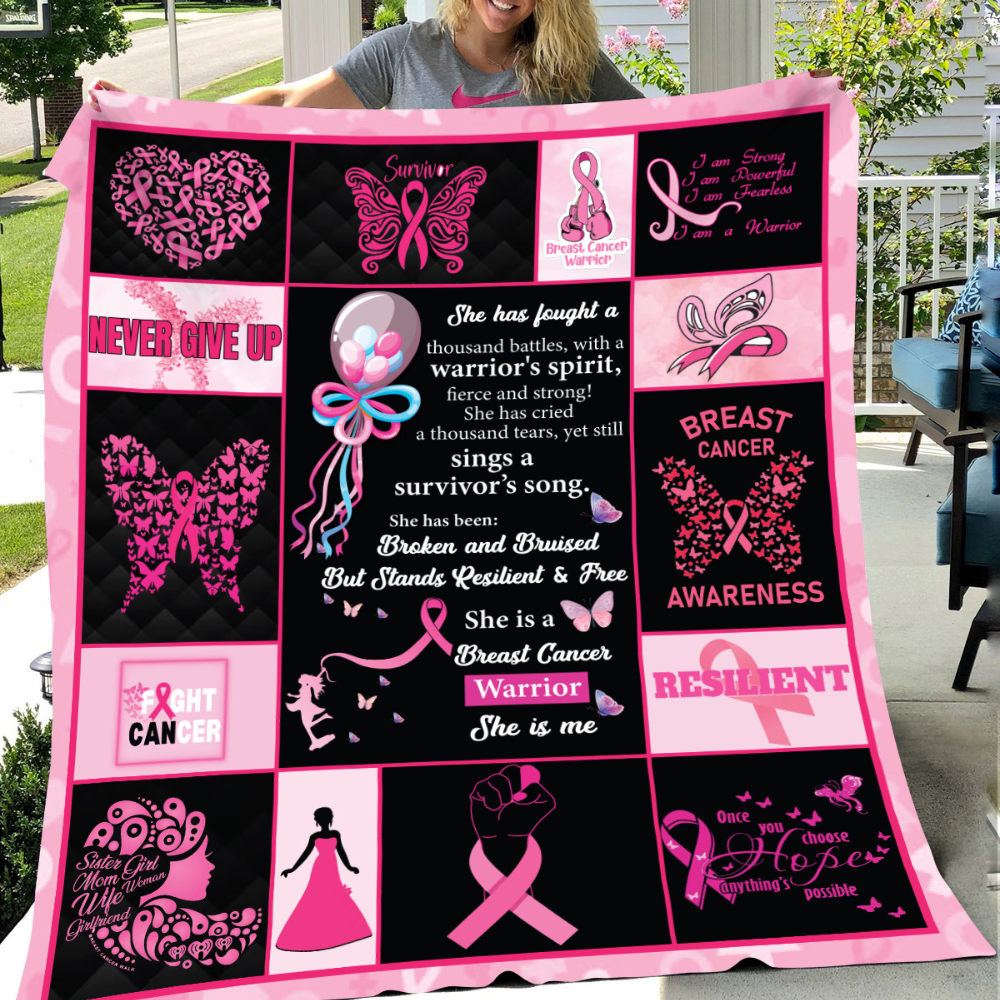 Breast Cancer Warrior Blanket