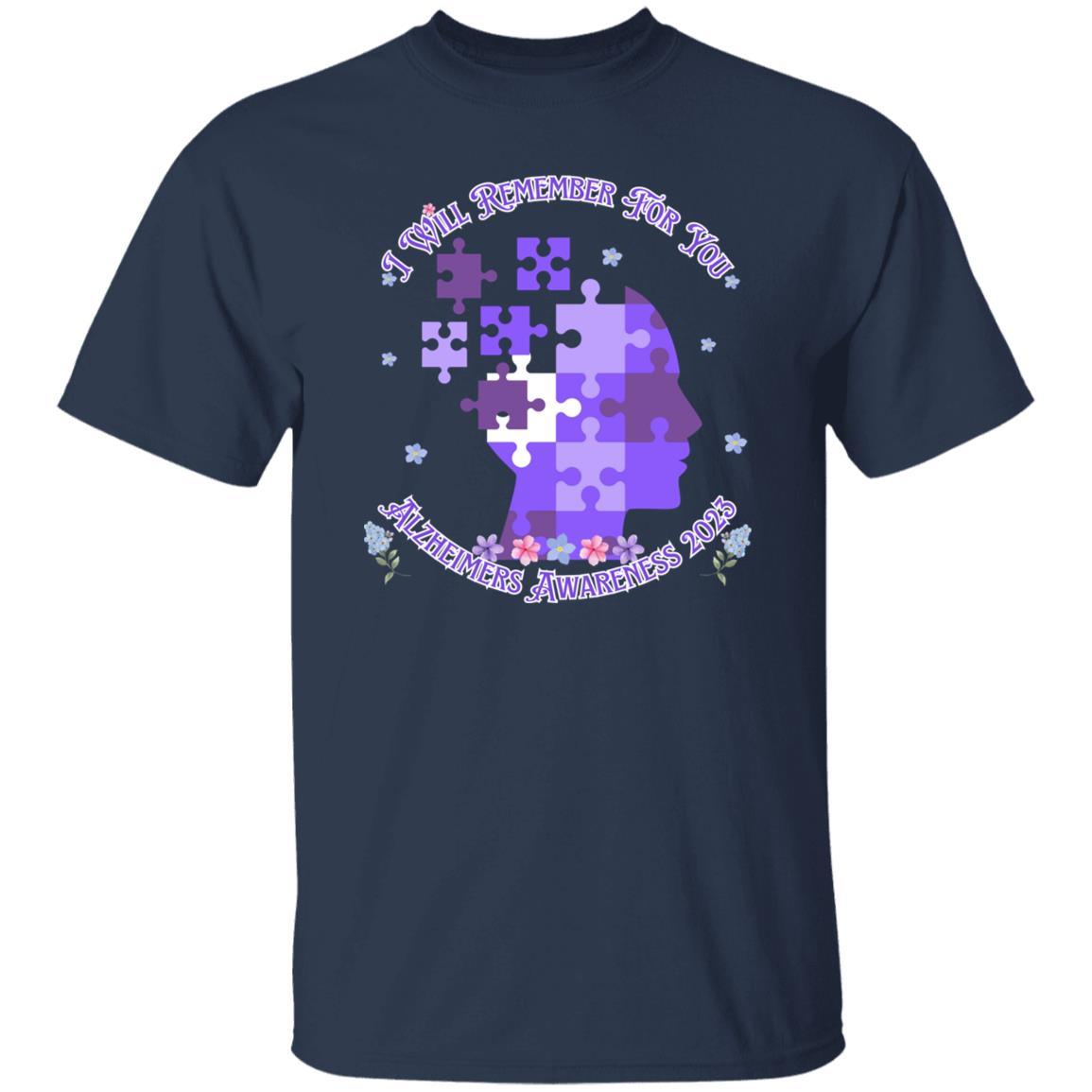 I Will Remember For You Alzheimers Awareness Puzzle T-Shirt - ALL4THEGIFTOFIT